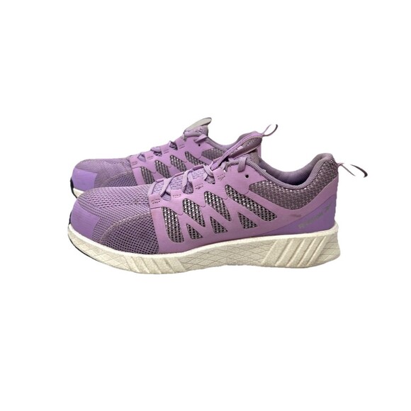 Reebok Fusion Flexweave Womens Shoes Size 10 Purple Compsite Toe Work Sneakers - Picture 1 of 16